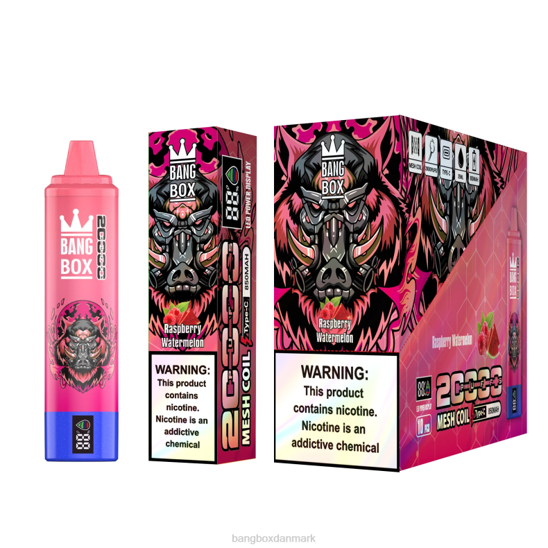 Bang Box Vape - Bang Box 20000 pust smart skærm hindbær vandmelon HHLX53
