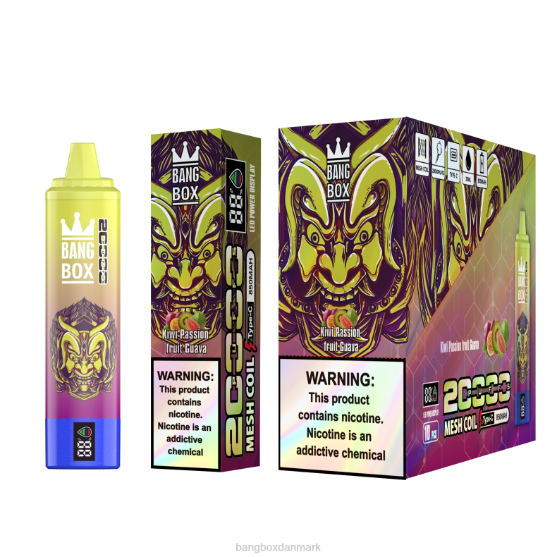 Vape Bang Box - Bang Box 20000 pust smart skærm kiwi passionsfrugt guava HHLX50