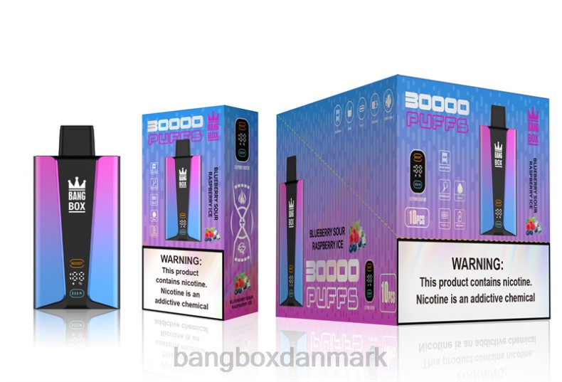 Bang Box Vape - Bang Box 30000 pust smart skærm blåbærsur hindbæris HHLX81