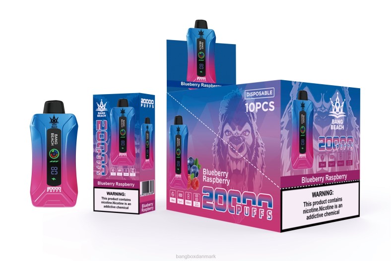 Bang Box Danmark - Bang Beach 20000 pust smart screen vape blåbær hindbær HHLX12