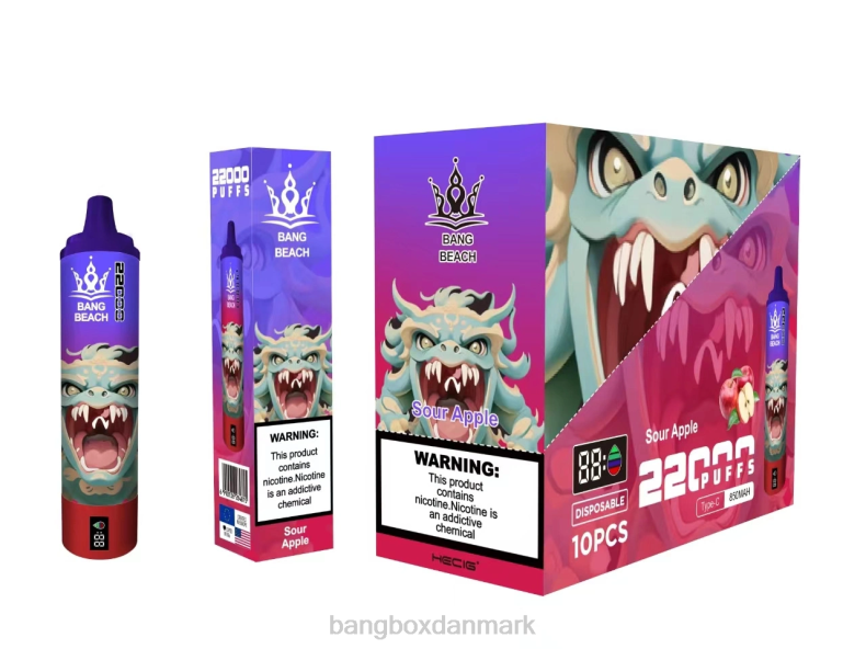 Bang Box Vape - Bang Beach 22000 pust smart skærm surt æble HHLX13
